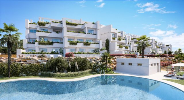 Moderní apartmán 3+kk s předzahrádkou a garážovým stáním, Estepona, Costa del Sol